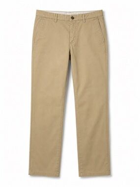 Massimo Dutti Slim Straight Chinos in Khaki